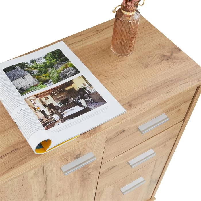 Kommode LOCARNO 2 Türen, 2 Schubladen In Wotan Eiche 5 Kommode LOCARNO 2 Türen, 2 Schubladen In Wotan Eiche – Bild 5