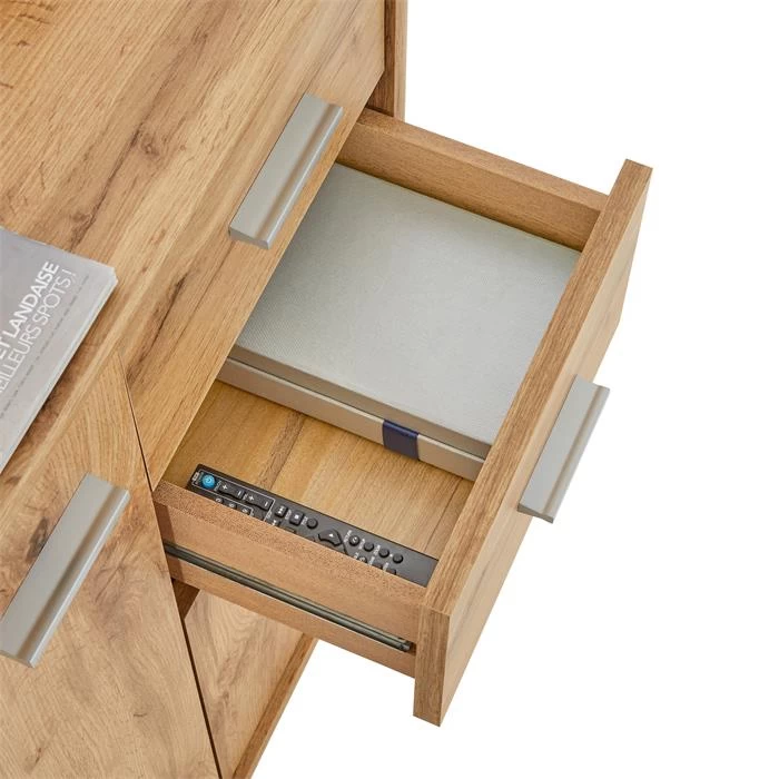 Kommode LOCARNO 2 Türen, 2 Schubladen In Wotan Eiche 6 Kommode LOCARNO 2 Türen, 2 Schubladen In Wotan Eiche – Bild 6