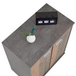 Schuhschrank LENNIS 2 Türen In Old Style/Beton Dunkel -Berühmt Möbel 95470 4