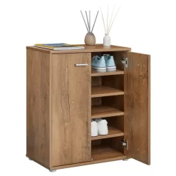 Schuhschrank LENNIS 2 Türen In Eiche Dunkelbraun -Berühmt Möbel 95471 2