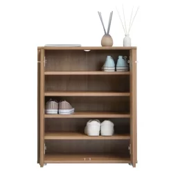 Schuhschrank LENNIS 2 Türen In Eiche Dunkelbraun -Berühmt Möbel 95471 3