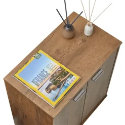 Schuhschrank LENNIS 2 Türen In Eiche Dunkelbraun -Berühmt Möbel 95471 4