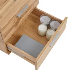 Nachttisch MARIELLA In Wotan Eiche Mit 3 Schubladen 11 Nachttisch MARIELLA In Wotan Eiche Mit 3 Schubladen -Berühmt Möbel 95472 5