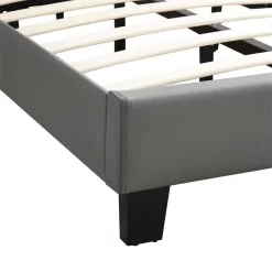 Polsterbett BENITO 90x200 Cm, LED Beleuchtung, Kunstleder Grau 9 Polsterbett BENITO 90x200 Cm, LED Beleuchtung, Kunstleder Grau -Berühmt Möbel 95524 3