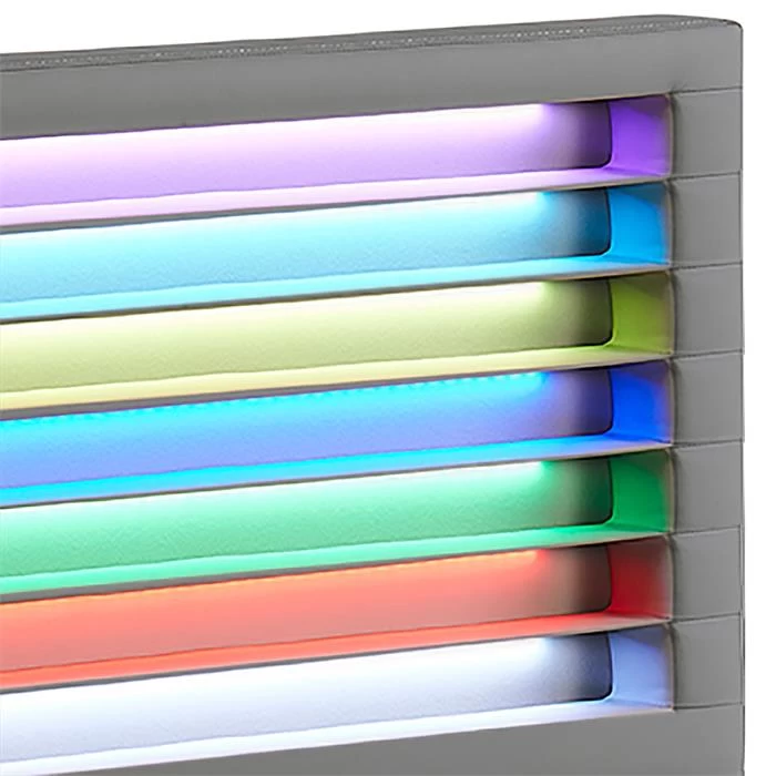 Polsterbett COLUMBUS 140x200 Cm, LED Beleuchtung, Kunstleder Grau 6 Polsterbett COLUMBUS 140x200 Cm, LED Beleuchtung, Kunstleder Grau – Bild 6