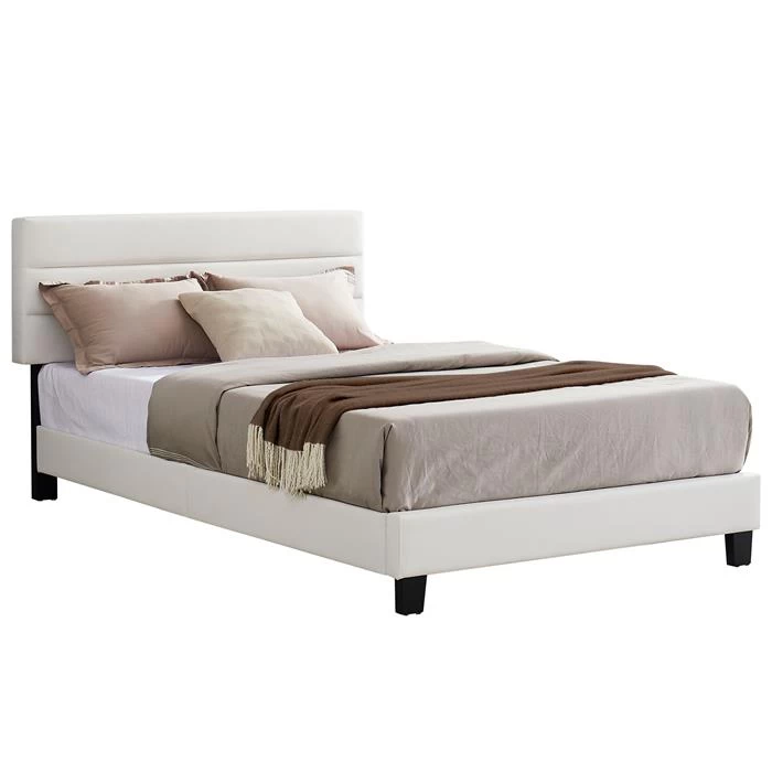 Polsterbett GREENPORT 120x200 Cm, Kunstleder Weiß 1 Polsterbett GREENPORT 120x200 Cm, Kunstleder Weiß