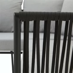 Gartenmöbel Set JAKARTA Mit Seilbespannung Und Polster In Grau -Berühmt Möbel 95607 7