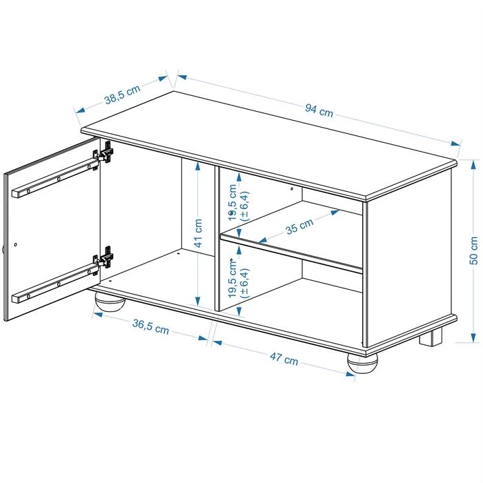 TV Lowboard BELFORT In Braun, Kiefer Massiv 2 TV Lowboard BELFORT In Braun, Kiefer Massiv – Bild 2