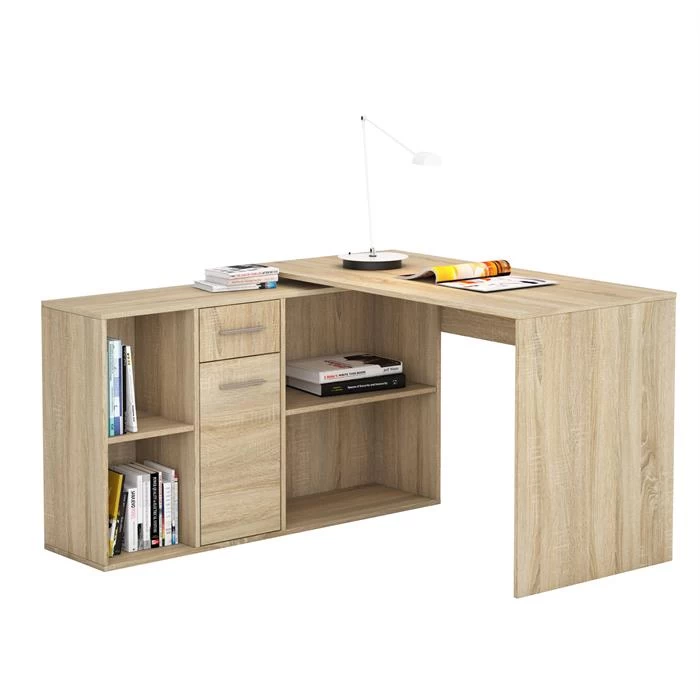 Eckschreibtisch DIEGO Mit Regal In Sonoma Eiche 1 Eckschreibtisch DIEGO Mit Regal In Sonoma Eiche